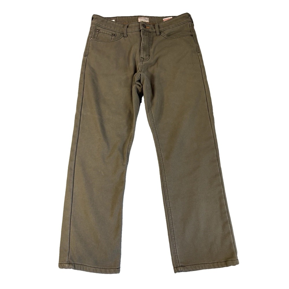 Weatherproof Vintage Fleece Lined Pants Men's 32X29 Gorpcore Utility Canvas Warm